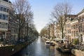 View over Egelantiers gracht canal in Amsterdam
